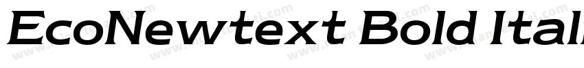 EcoNewtext Bold Italic字体转换